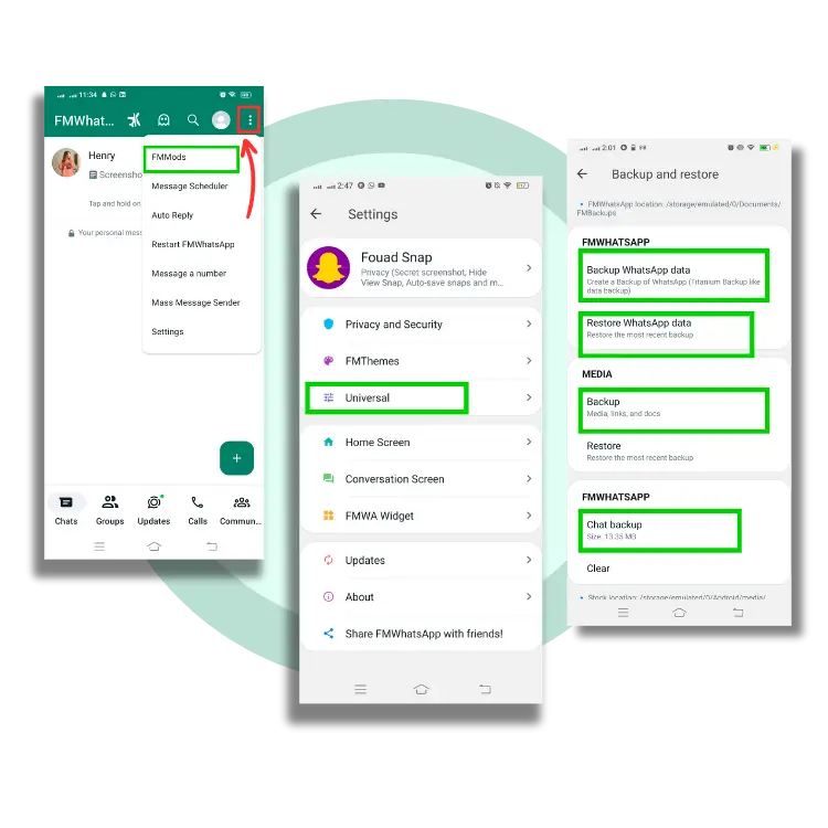 Custom Backup and Restore on How to Update FM WhatsApp without losing any chat