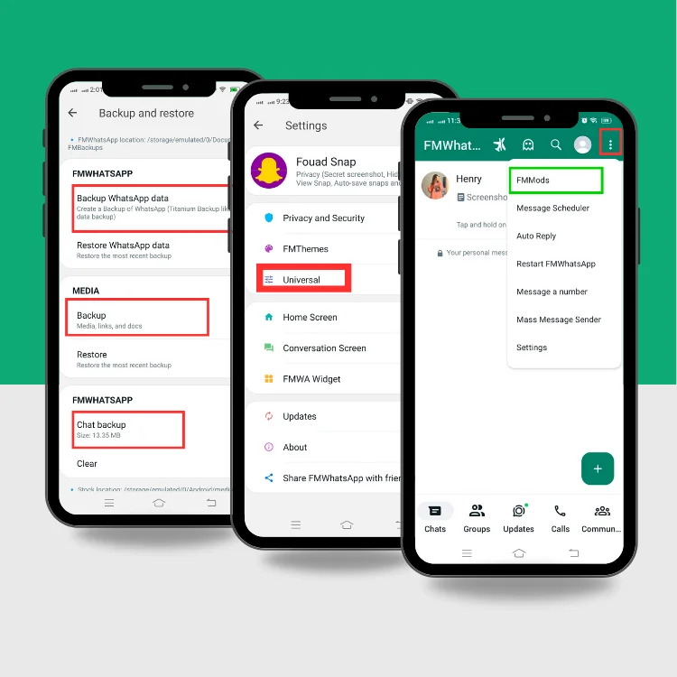 FM whatsapp apk download for Backup chats 